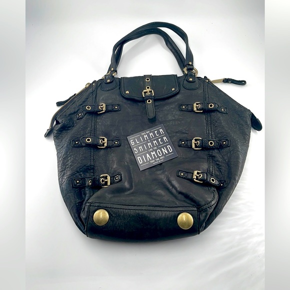 CYNTHIA ROWLEY Black Leather Vintage Women’s Shoulder - Picture 3 of 10